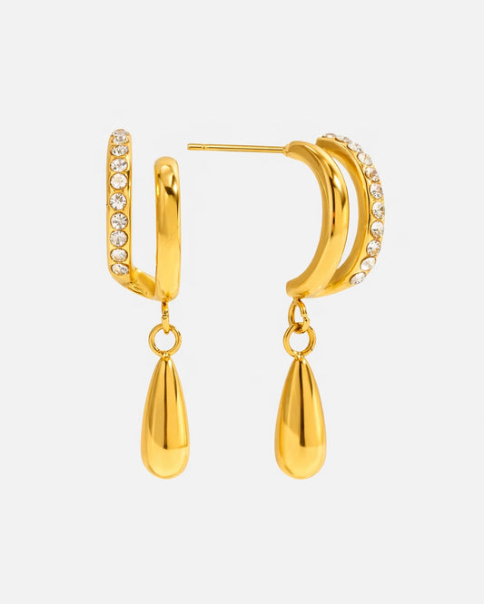 Doppel Ohrringe Elisa - Gold