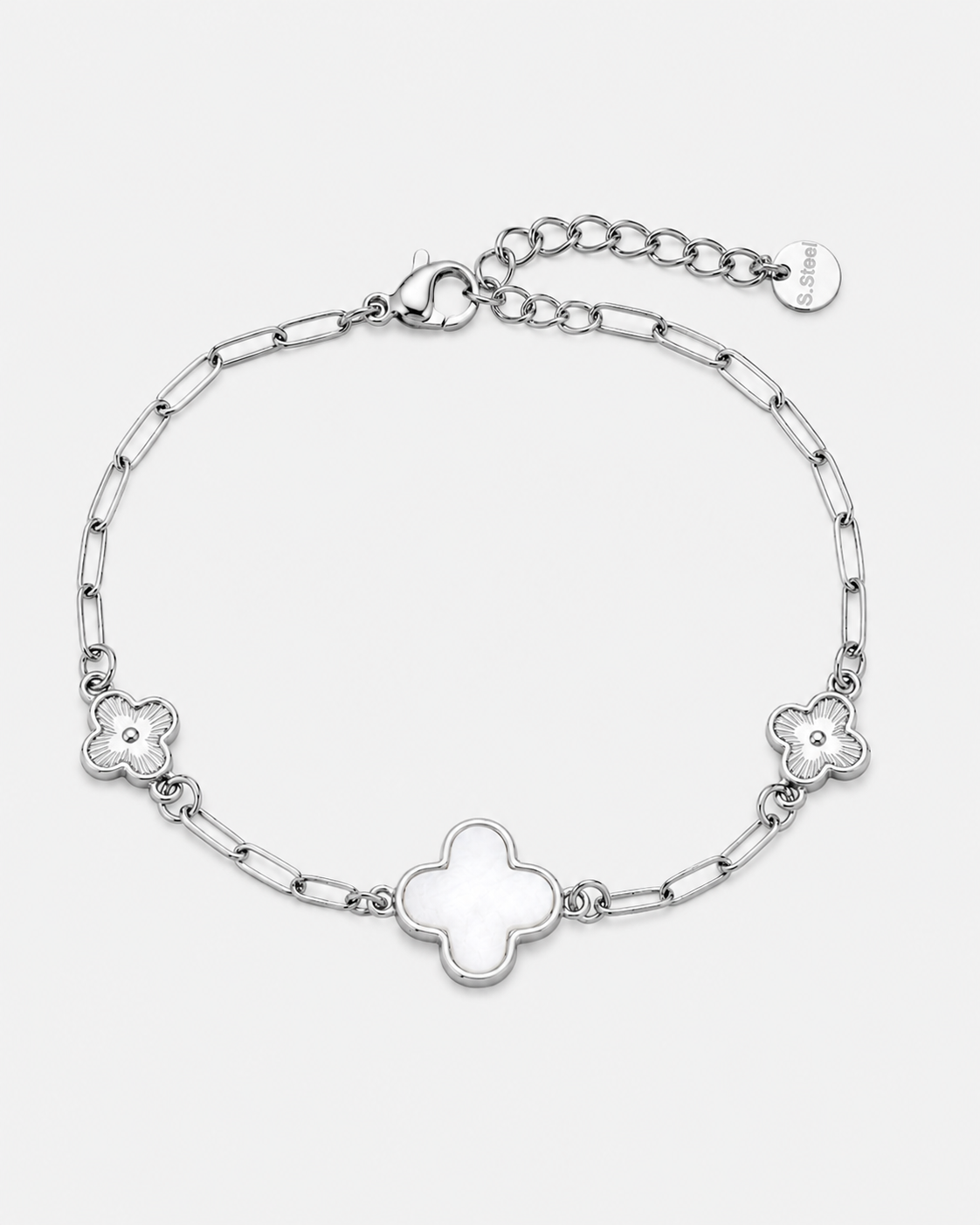 Silberne Clover Bloom Armband