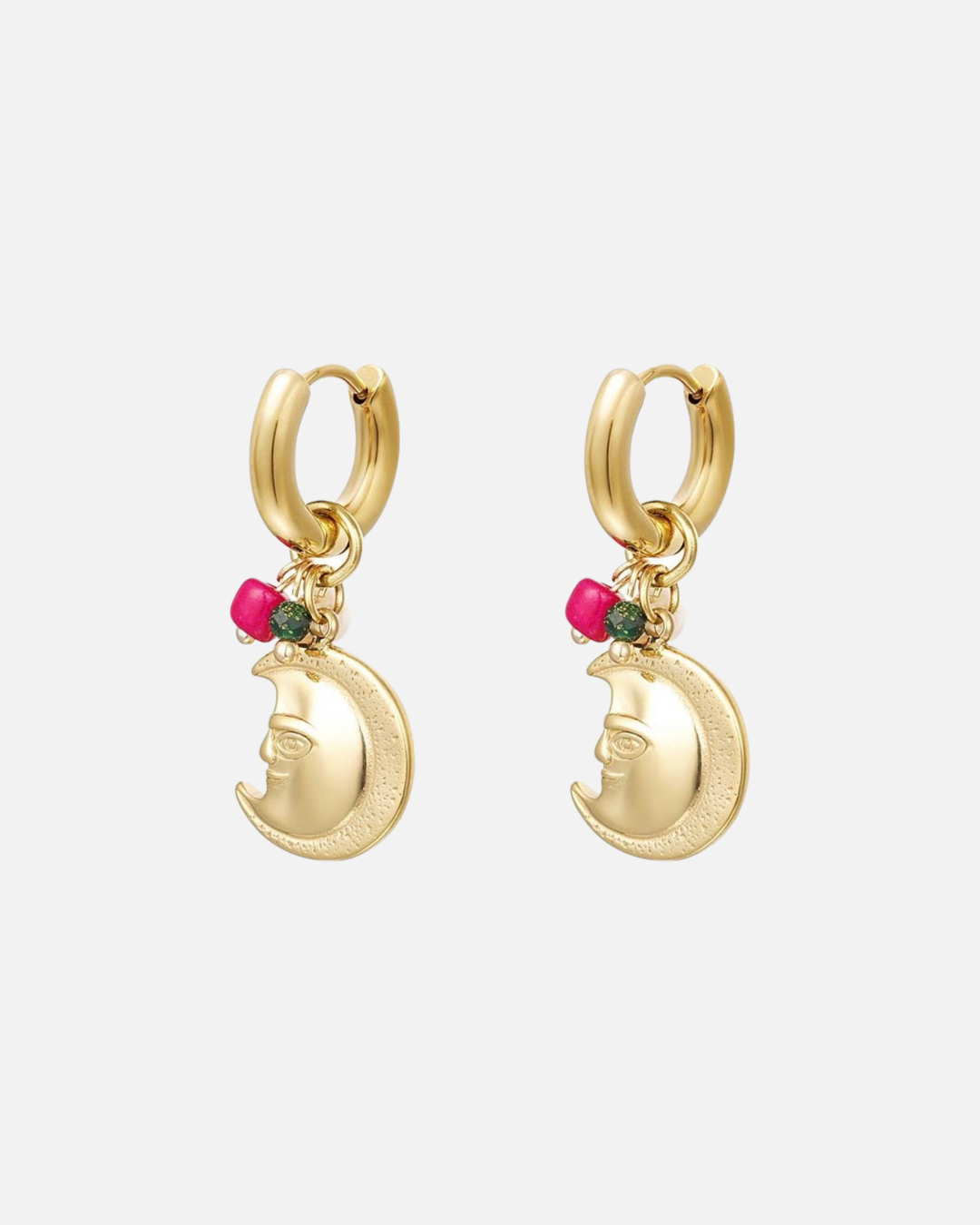 moon earrings - gold