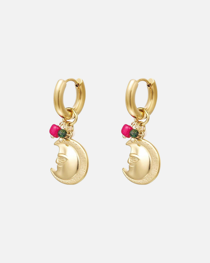 moon earrings - gold