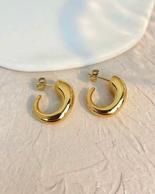 Große Ohrring Gold