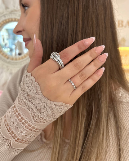 Doppel Ring Silber