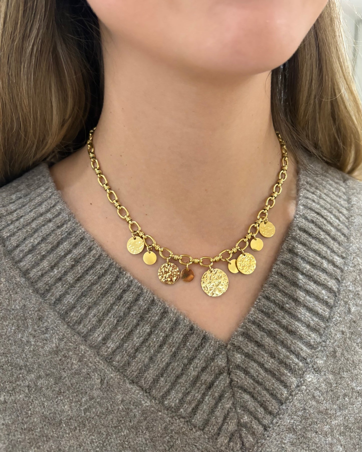 Statement Kette mit Plättchen
