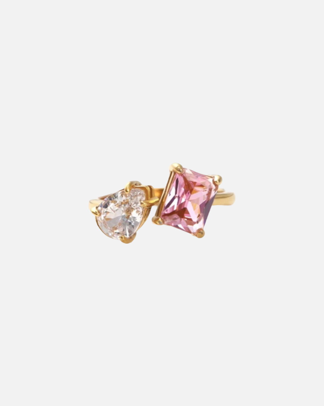 pink/white Ring - Gold