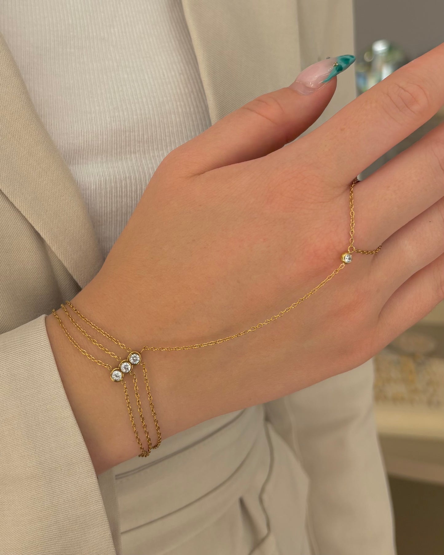 Triple Glow Handkette Gold