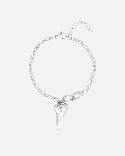 Armband, schöne Herzen – Silber