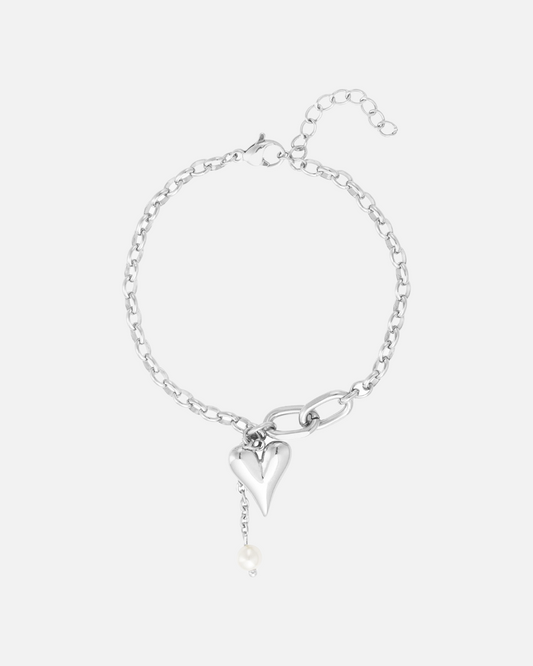 Armband, schöne Herzen – Silber