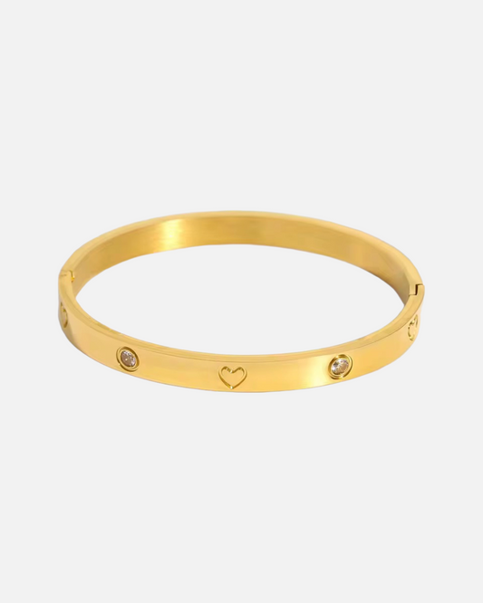 Herz Armreif - Gold