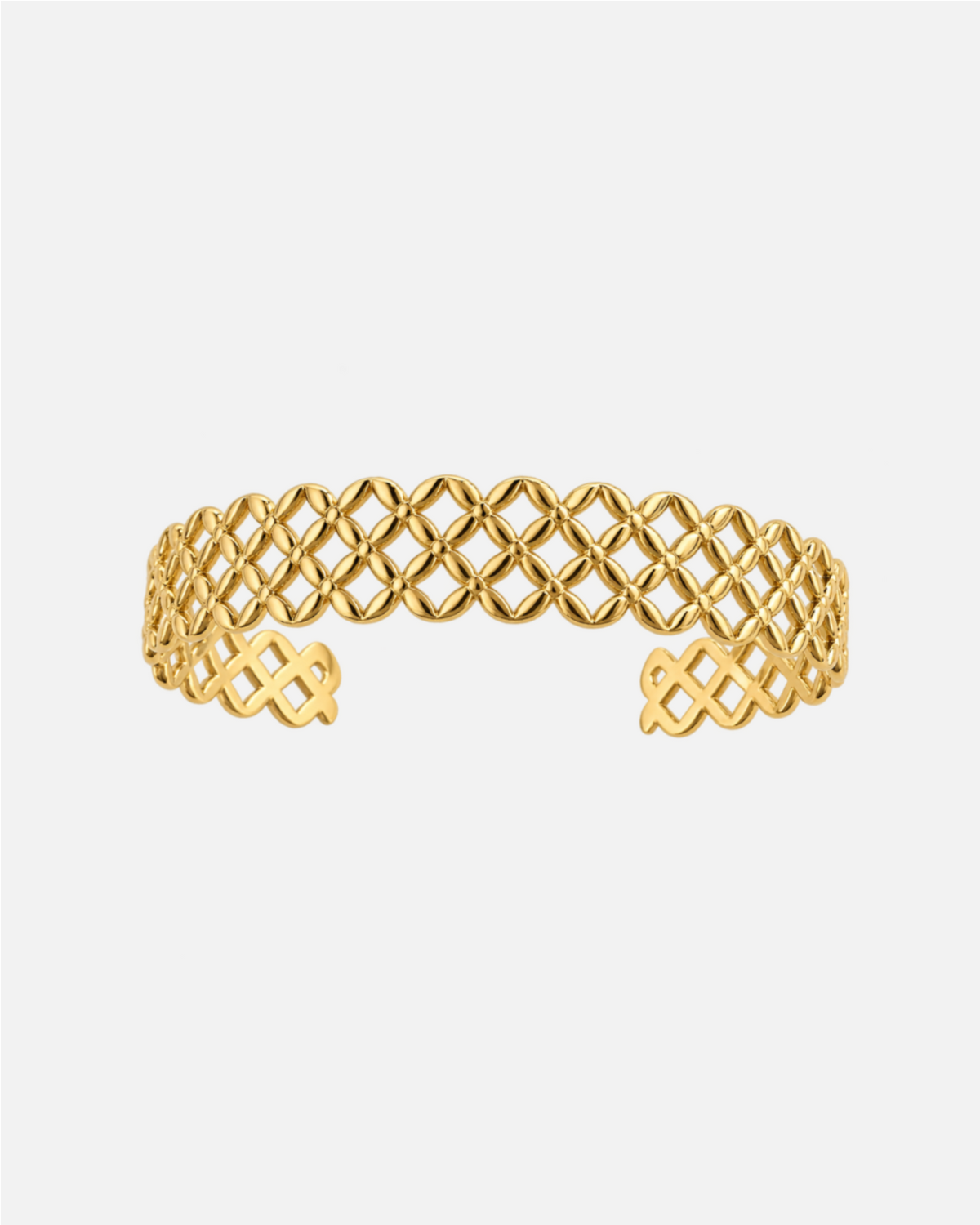 Armreif Gold mini Klee Blüten