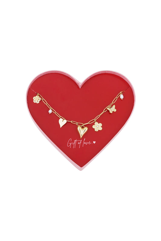 Charm Kette, Geschenk Set