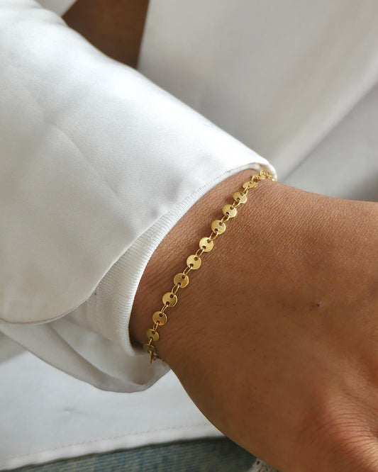 Plättchen Armband - Gold