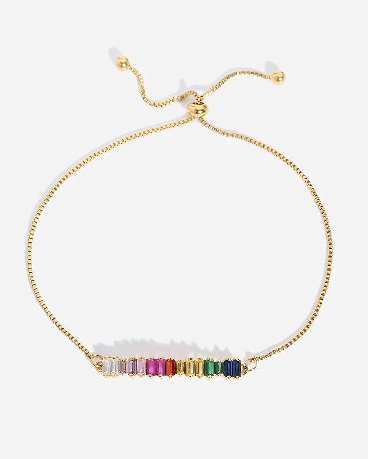 Regenbogen Armband - Gold