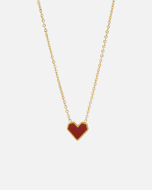 Herzchen Kette rot