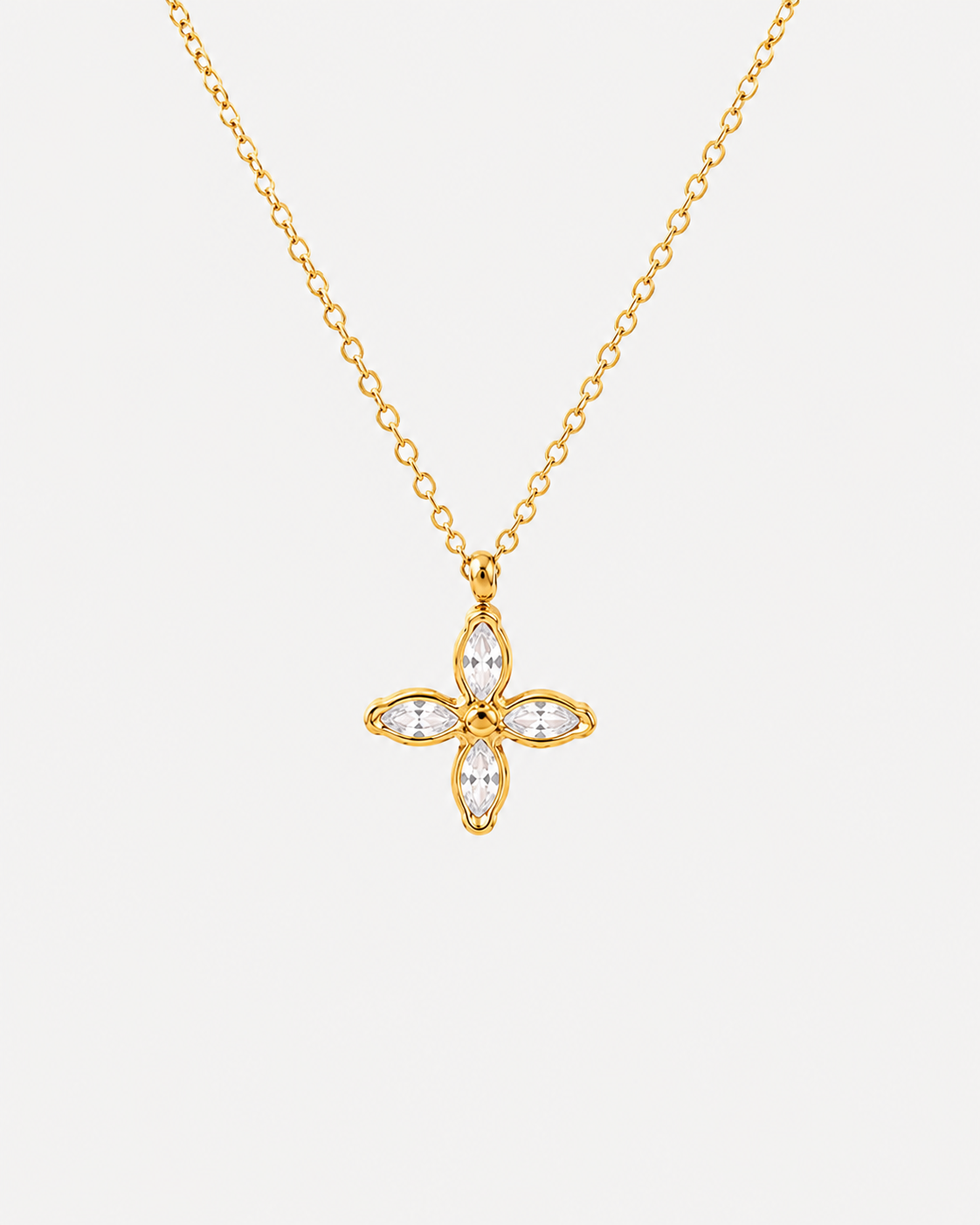 Lumière Crystal Halskette Gold
