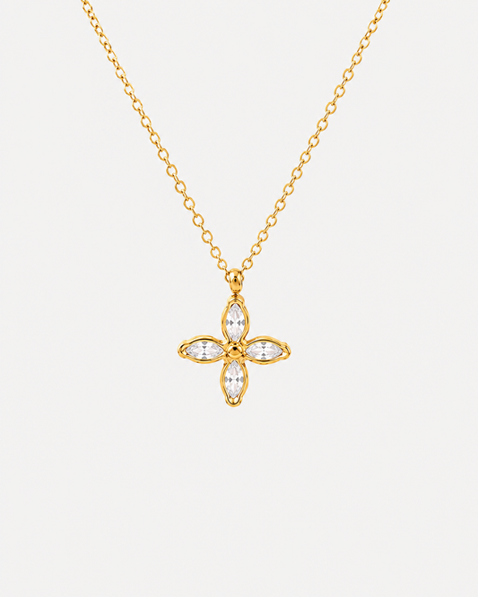 Lumière Crystal Halskette Gold