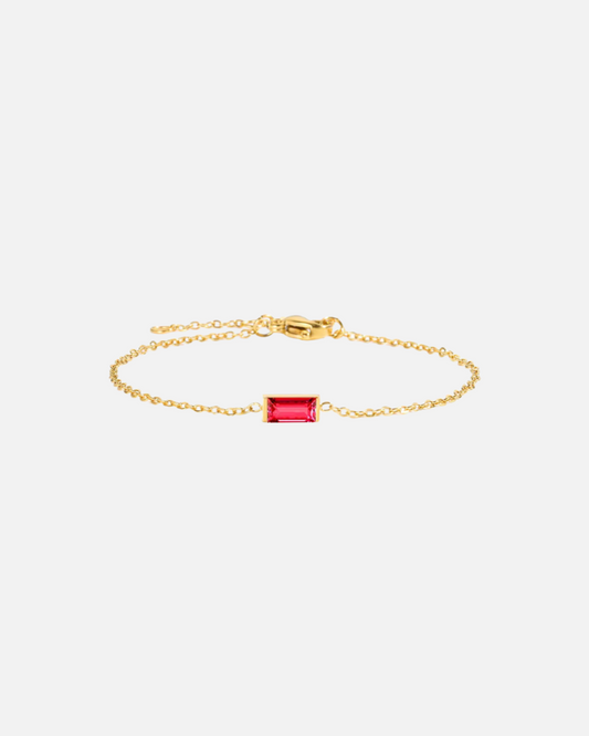 Elina Armband mit rotem Stein