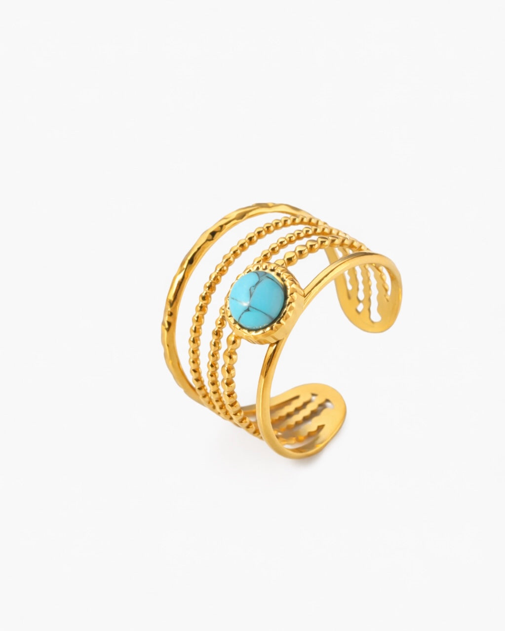 Mehrfach Ring blau