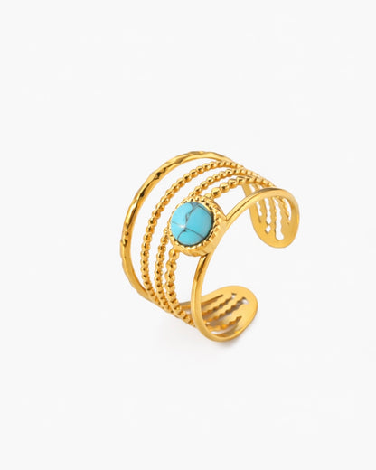 Mehrfach Ring blau