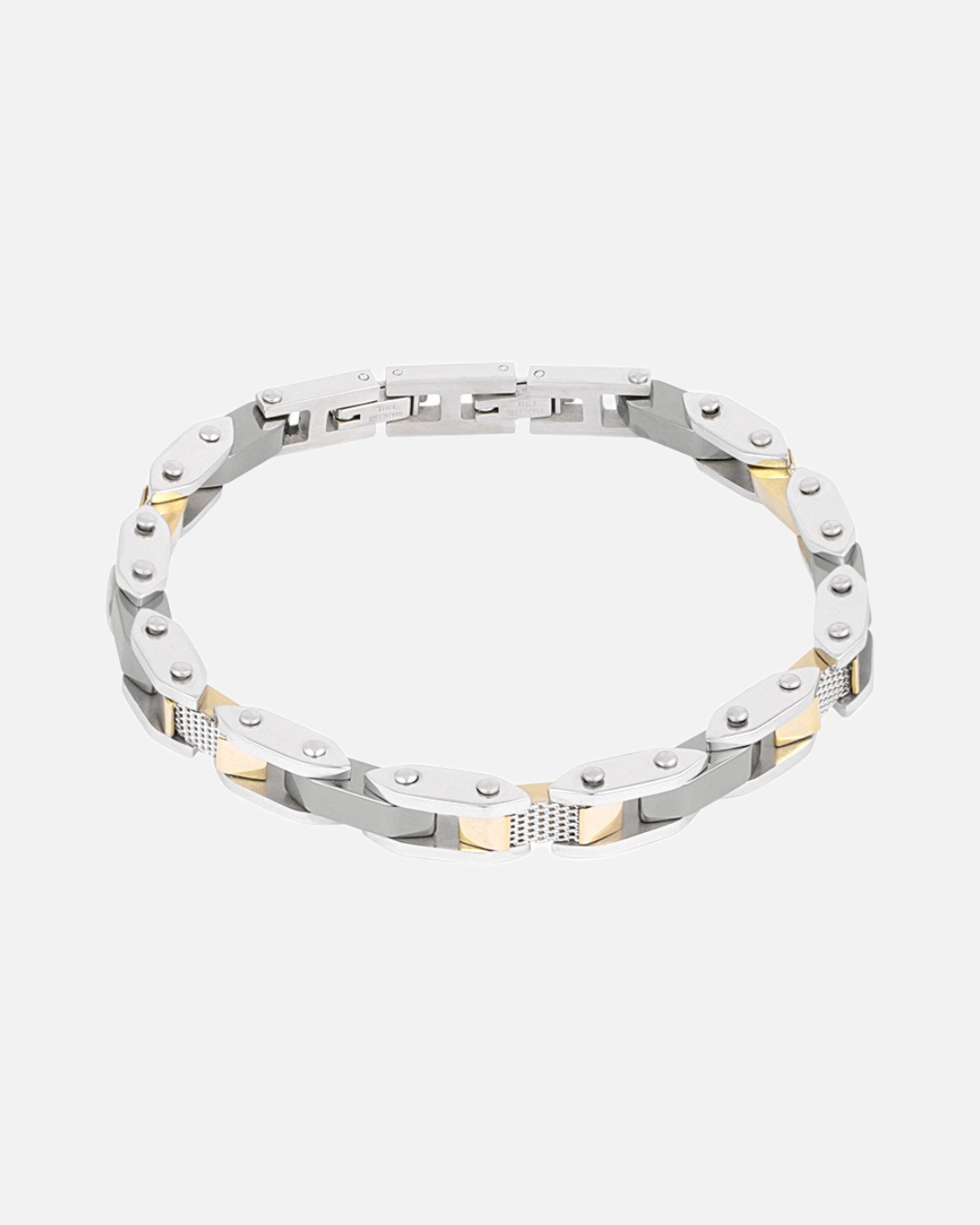 Panzer Herren Armband Edelstahl - Silber