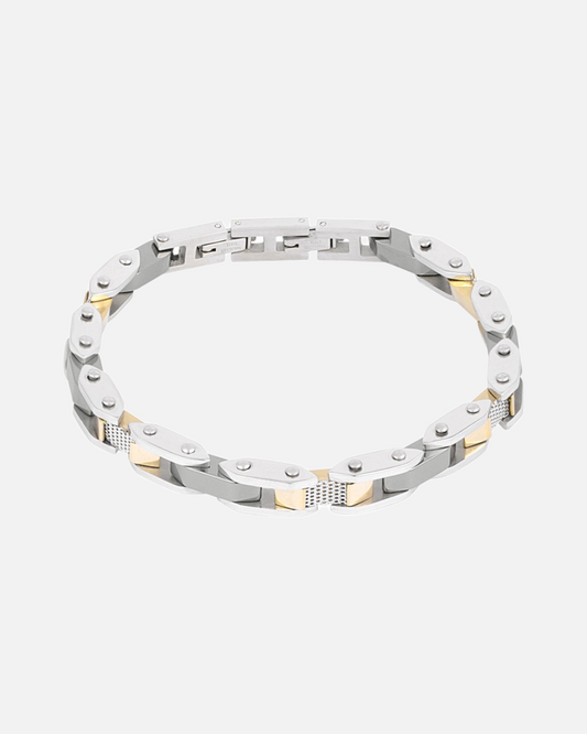 Panzer Herren Armband Edelstahl - Silber