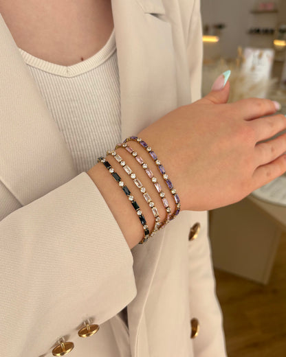 Pink Baguette Tennis Bracelet