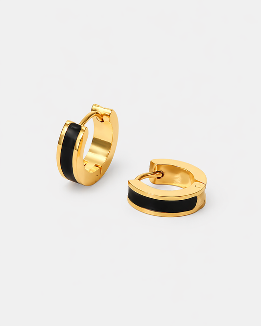 Ohrringe schwarz - Gold