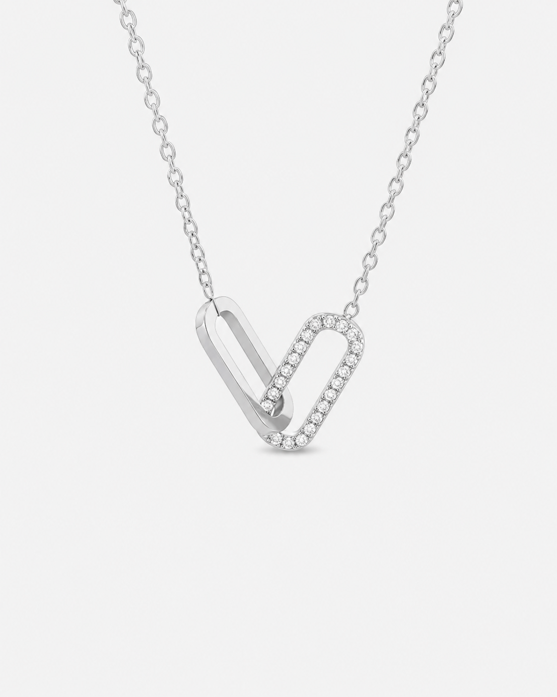 Unendlichkeit Kette Silber mit Steinen