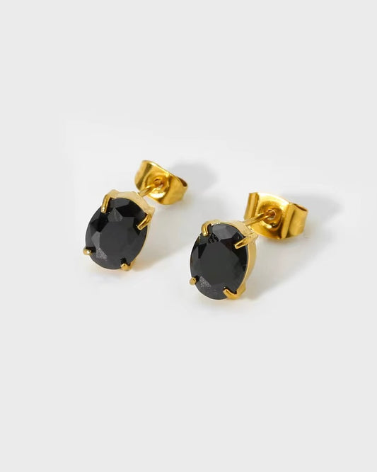 Ohrringe Stecker - Schwarz