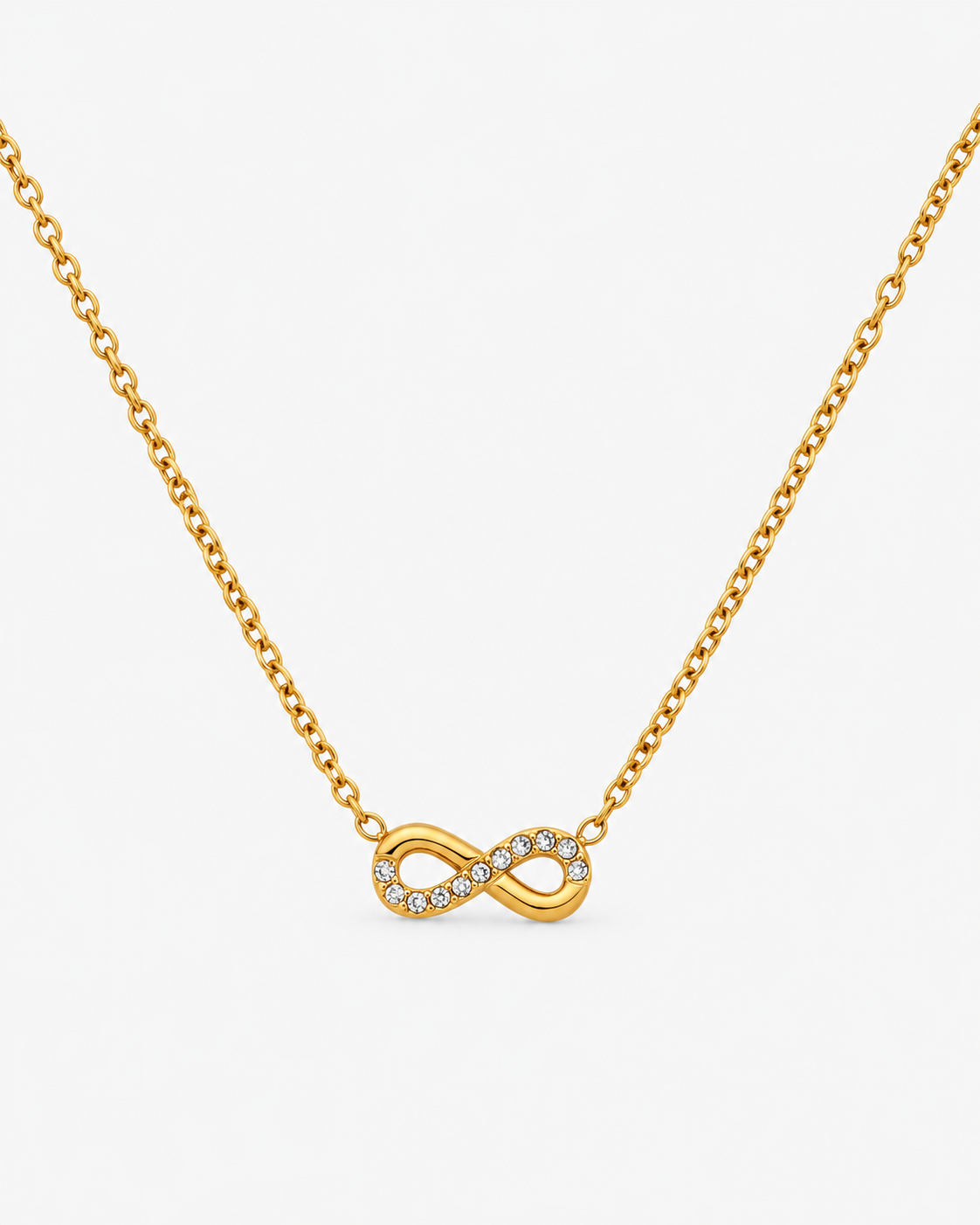 Infinity Halskette Gold mit Zirkonia
