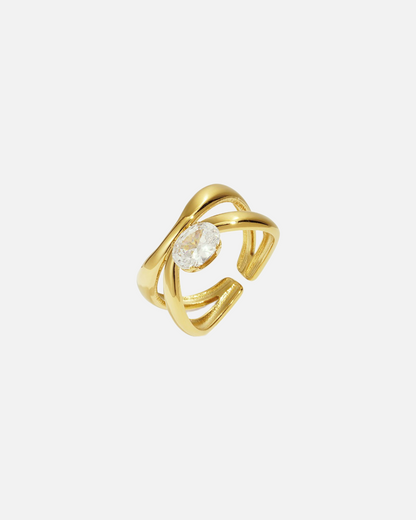 Luxus Ring mit Stein Gold