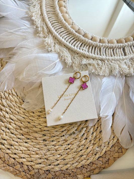 Klee Ohrringe pink
