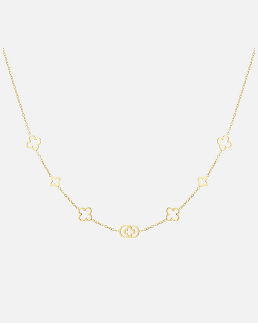 Kleeblattkette Muster  - Gold ￼