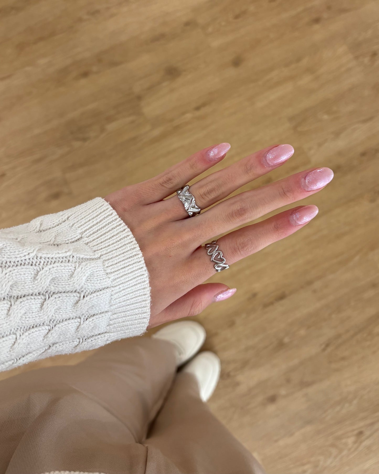 Casual Ring Edelstahl - Silber