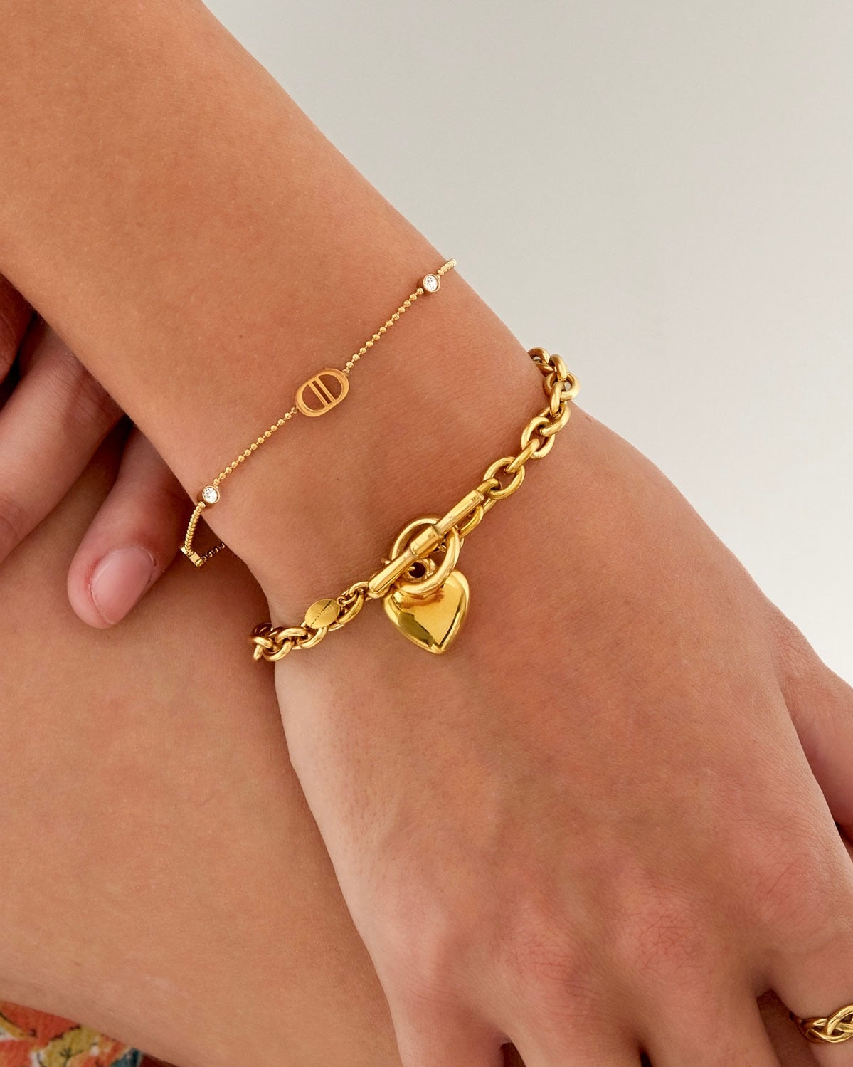 Armband mit Steinen - Gold