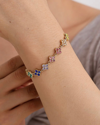 Kleeblatt Armband - Bunt