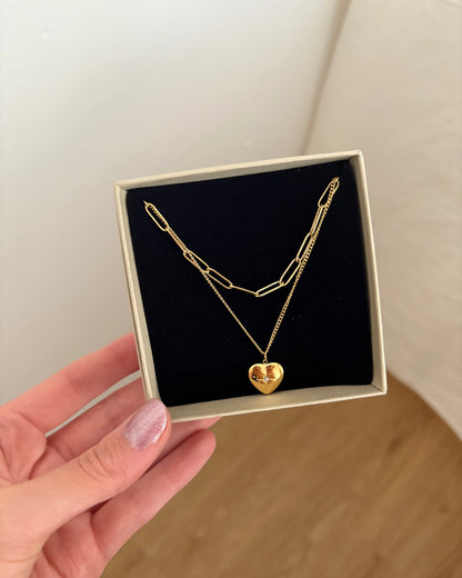 Zweifach Kette Herz