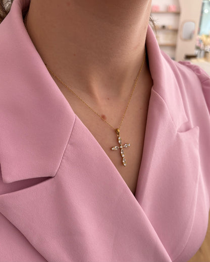Kreuz Kette Gold