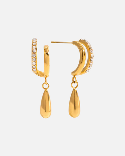 Doppel Ohrringe Elisa - Gold
