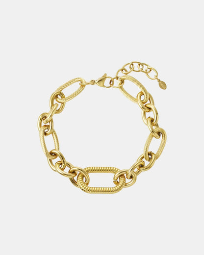 Massiv Glieder  Armband - Gold