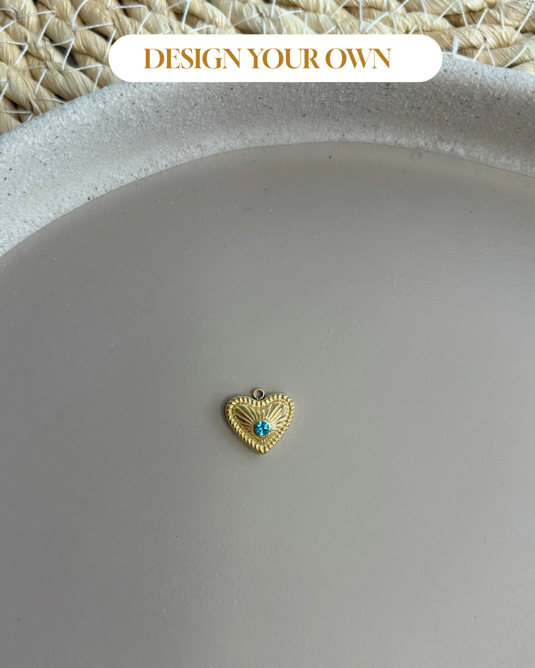 Charm Herz blau