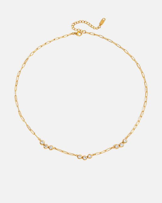 Eleganz Kette mit kleinen Steinen