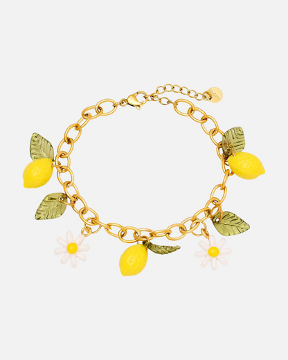 Lemon Armband - Gold Charms