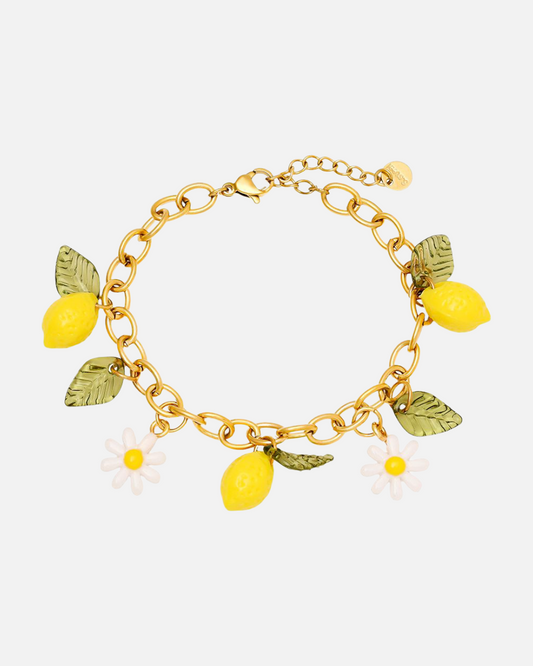 Lemon Armband - Gold Charms
