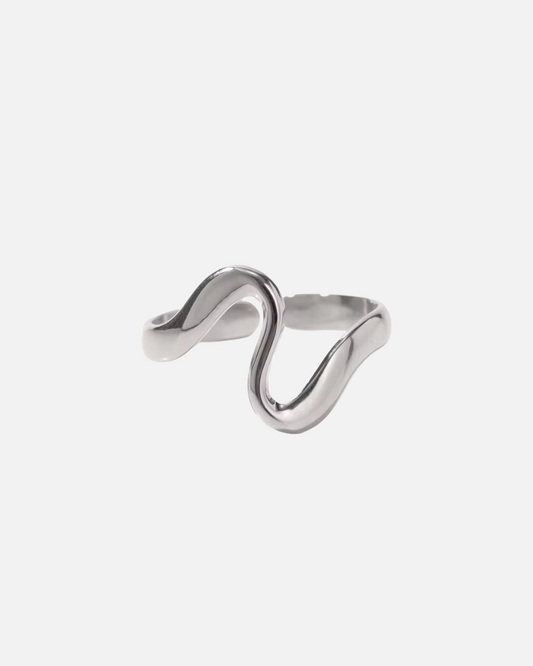 Wellen Ring Silber