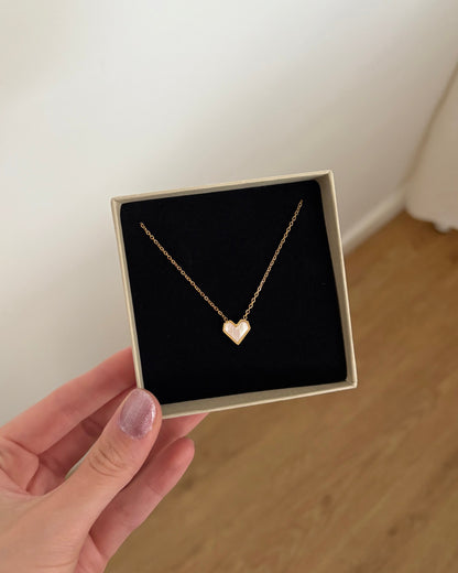 Herzchen Kette - Weiß