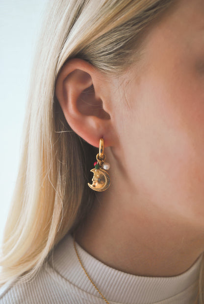 moon earrings - gold