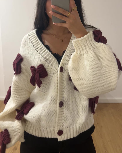 Schleife Pulli - dunkel rot